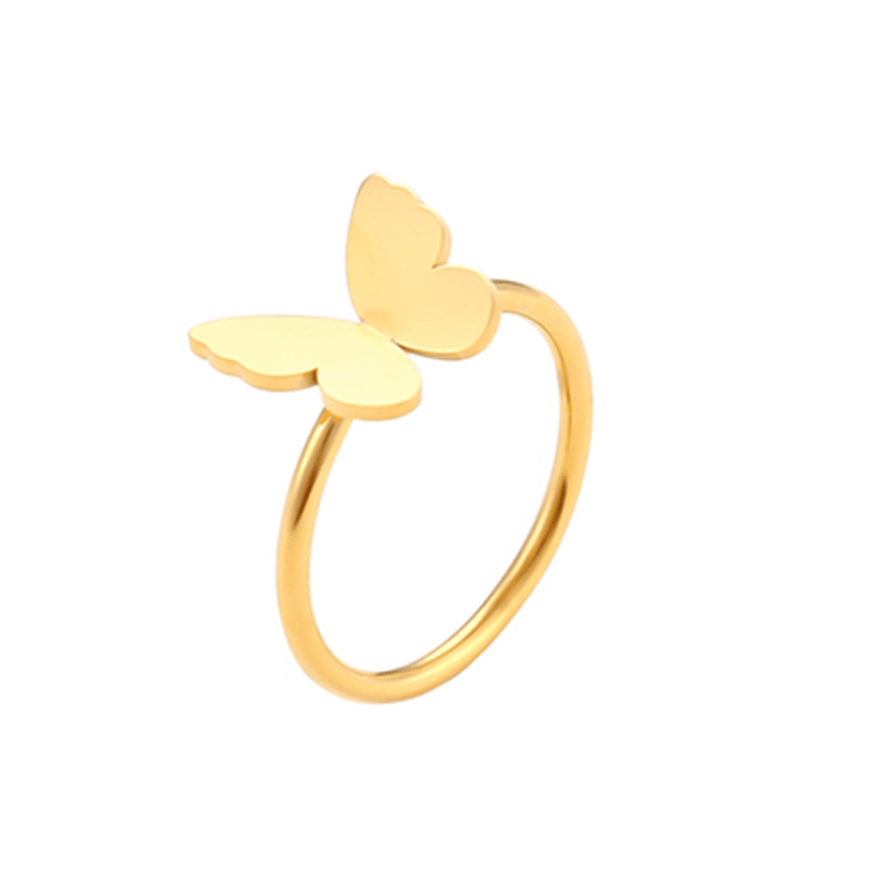 Sweet Butterfly Ring Gold / 6 - Pura Jewels