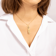 Name & Birthflower Necklace - Pura Jewels