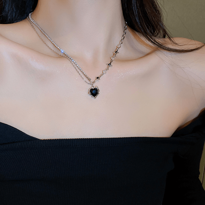 Crystal Heart Necklace - Pura Jewels