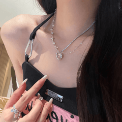 Crystal Heart Necklace - Pura Jewels