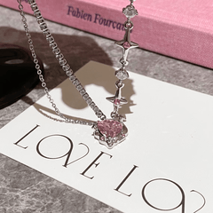 Crystal Heart Necklace - Pura Jewels