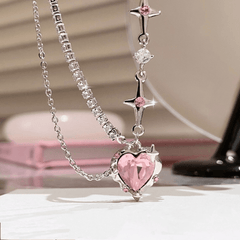 Crystal Heart Necklace - Pura Jewels