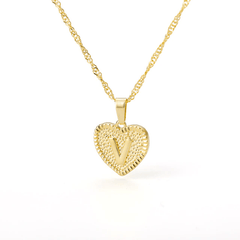 Heart Letter Initial Necklace