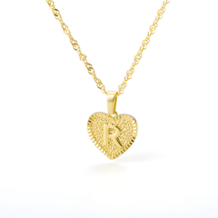 Heart Letter Initial Necklace
