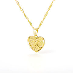 Heart Letter Initial Necklace
