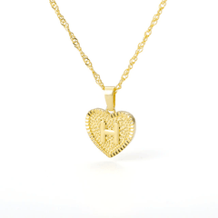 Heart Letter Initial Necklace