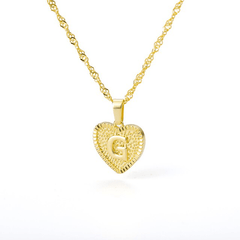 Heart Letter Initial Necklace
