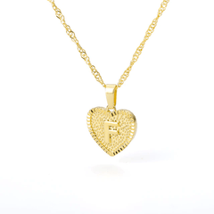 Heart Letter Initial Necklace