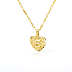Heart Letter Initial Necklace