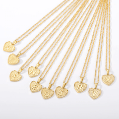 Heart Letter Initial Necklace