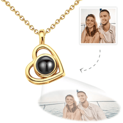 Personalized Photo Projection Heart Necklace