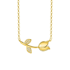 Tulip Necklace Gold - Pura Jewels