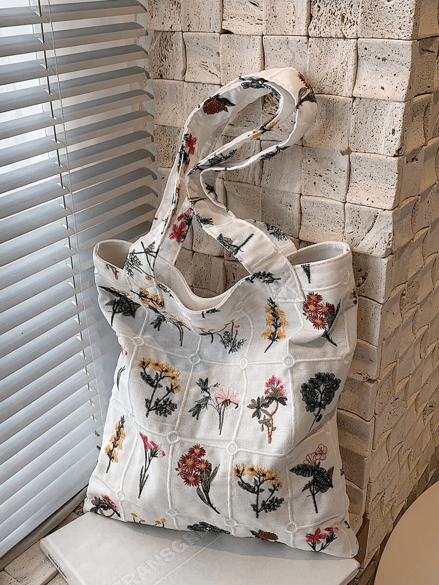Blooming Beauty Embroidered Shoulder Bag - Pura Jewels