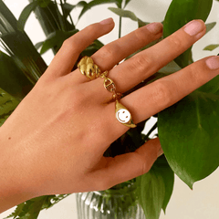 Yin Yang Smiley Face Rings - Pura Jewels