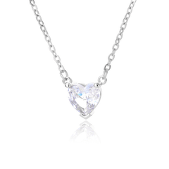Frost Heart Necklace Silver - Pura Jewels