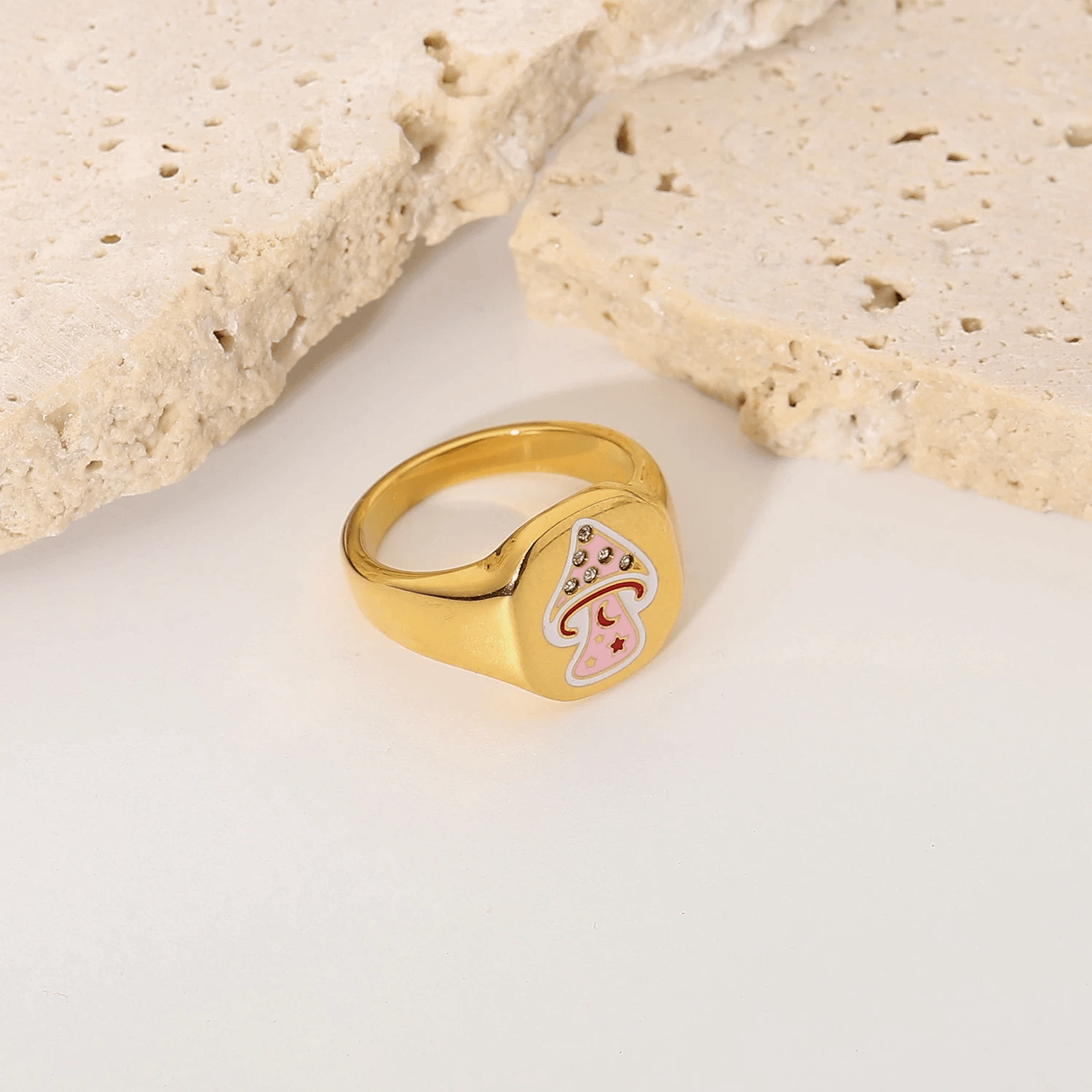 Mushroom Heart Ring - Pura Jewels