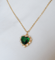 Emerald Heart Necklace - Pura Jewels