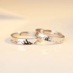 Mountain & Sea Couple Rings - Pura Jewels