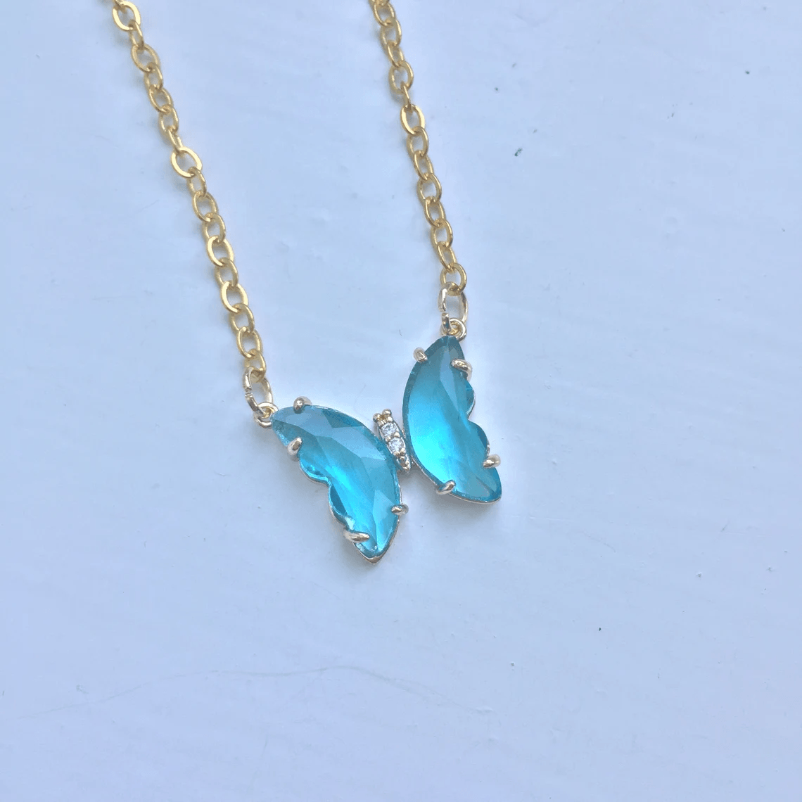 Crystal Butterfly Necklace - Pura Jewels