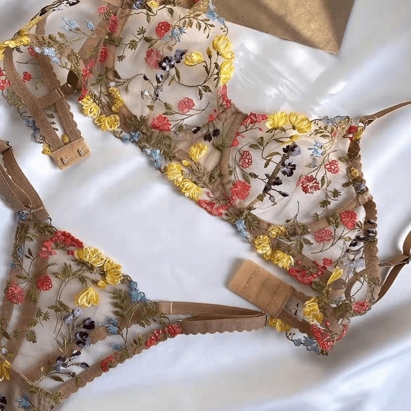 Sunny Floral Lingerie Set - Pura Jewels