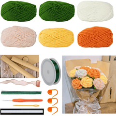DIY Knitted Rose Crotchet Bouquet - Pura Jewels