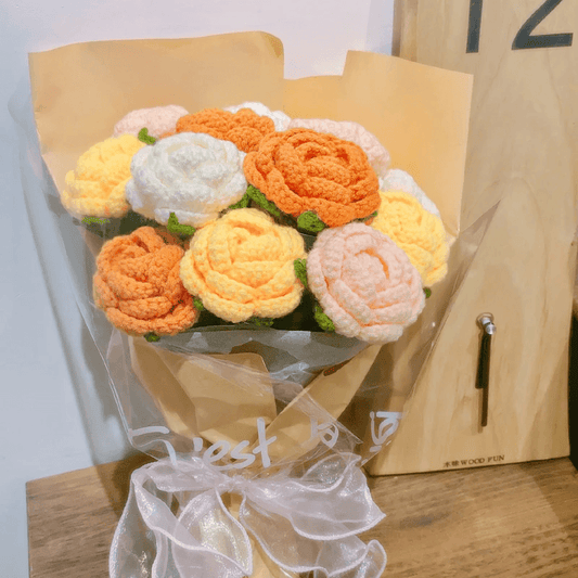 DIY Knitted Rose Crotchet Bouquet - Pura Jewels