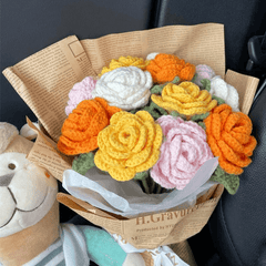 DIY Knitted Rose Crotchet Bouquet - Pura Jewels