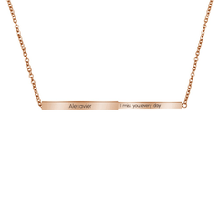 Custom Hidden Message Necklace Rose Gold - Pura Jewels