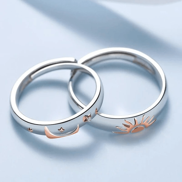 Sun & Moon Couple Rings - Pura Jewels
