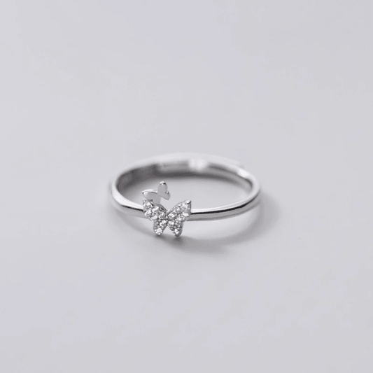 Dainty Butterfly Ring Adjustable - Pura Jewels