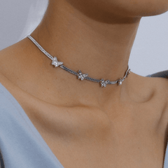 Charming Butterfly Choker Silver - Pura Jewels