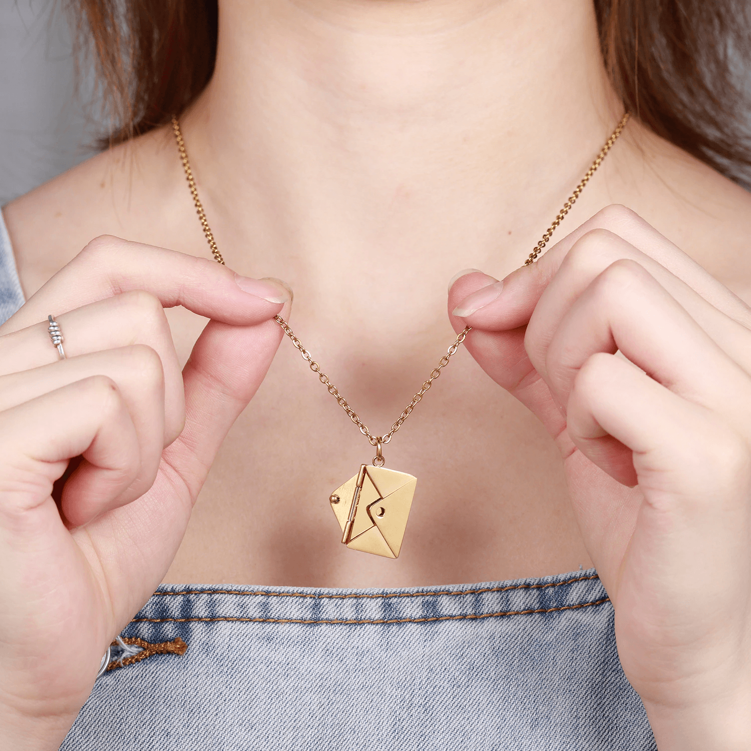 Custom Message Envelope Necklace - Pura Jewels