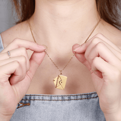 Custom Message Envelope Necklace - Pura Jewels