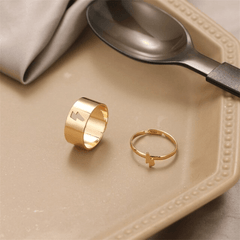 Lightning Bolt Couple Rings - Pura Jewels