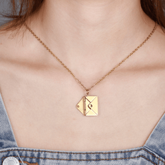 Custom Message Envelope Necklace - Pura Jewels