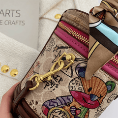 Chromatic Print Shoulder Purse