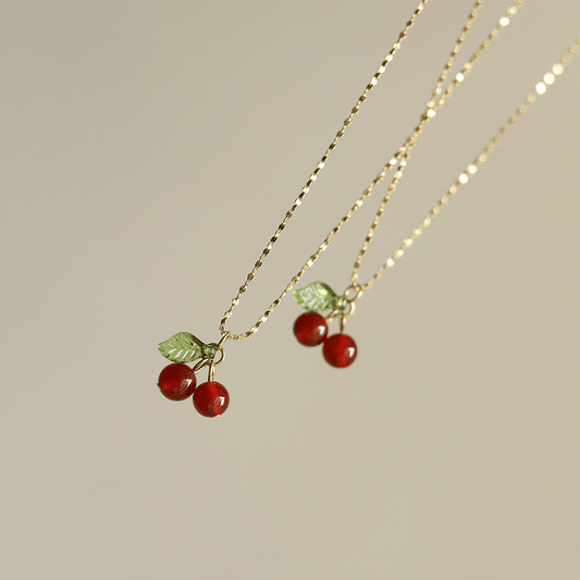 Bing Cherry Necklace - Pura Jewels