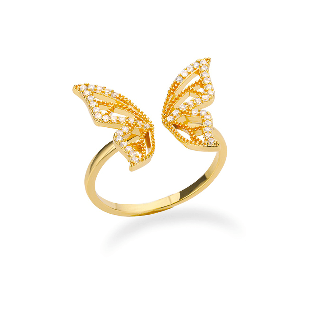 Bella Butterfly Ring Adjustable / Gold - Pura Jewels