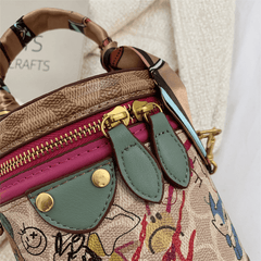 Chromatic Print Shoulder Purse
