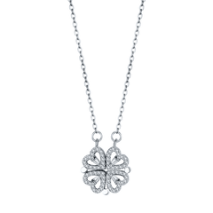 Lucky Clover Heart Necklace