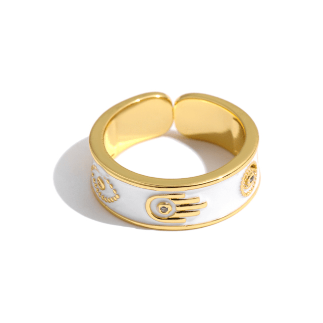 Palm Eye Ring Adjustable - Pura Jewels