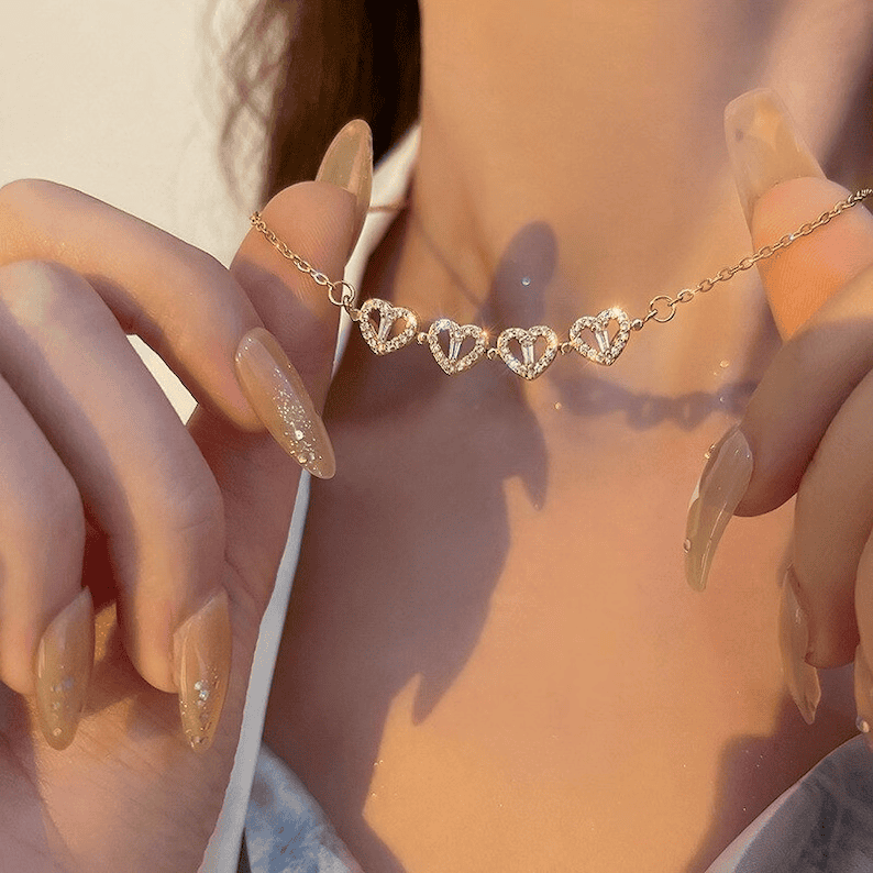 Lucky Clover Heart Necklace