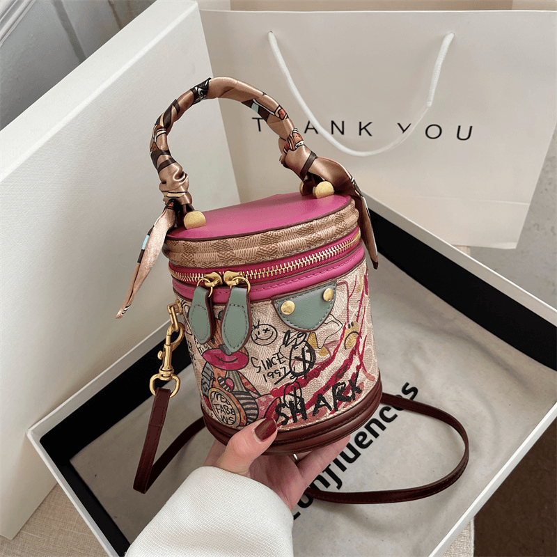 Chromatic Print Shoulder Purse