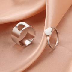 Heart Couple Rings - Pura Jewels