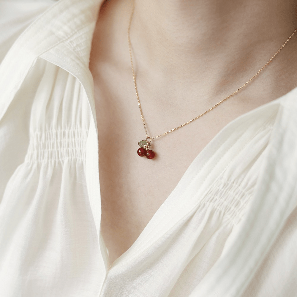 Bing Cherry Necklace - Pura Jewels