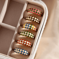 Diamond Checker Ring - Pura Jewels
