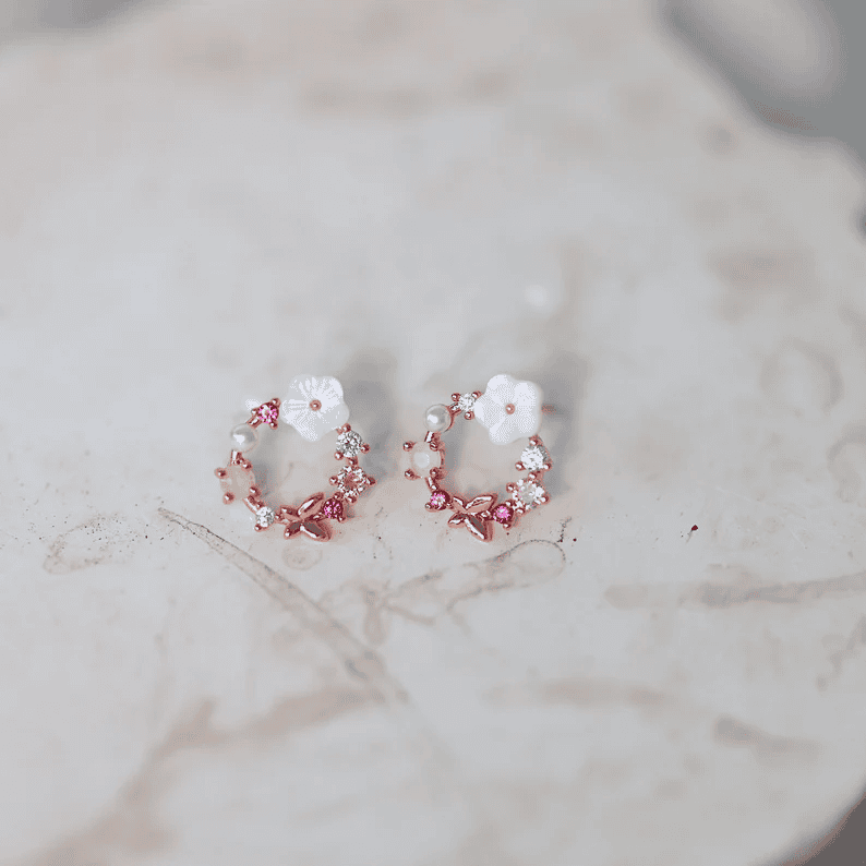 Butterfly Floral Earrings