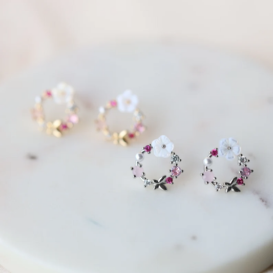 Butterfly Floral Earrings