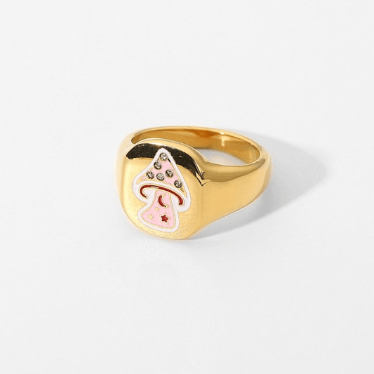 Mushroom Heart Ring - Pura Jewels