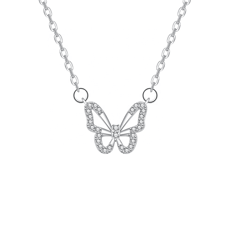 Dreamy Butterfly Necklace Silver - Pura Jewels